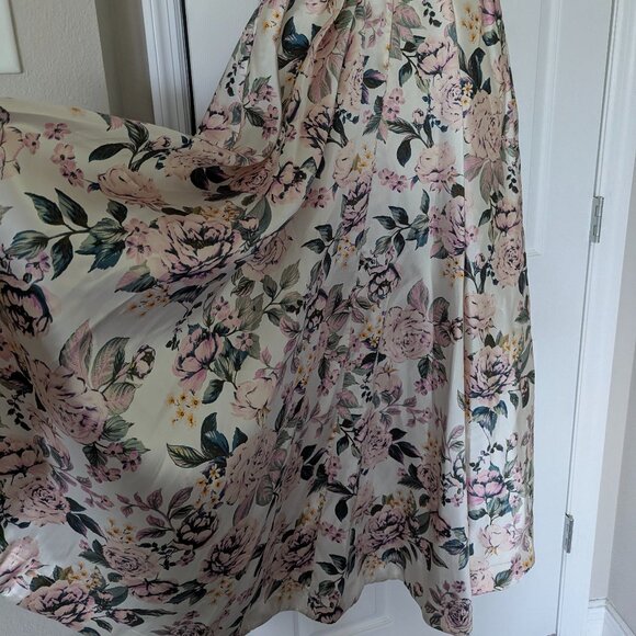 Strapless Formal High Low Pastel Floral Gown by Speechless - Juniors Size 3 - Picture 5 of 9